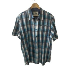 Dakota Grizzly XXL Men’s Plaid Button Up short sleeve double pocket active wear